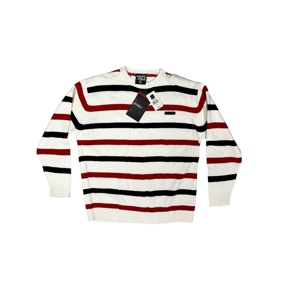 Southpole Striped Men's Size XL Knit Long Sleeve Pullover Sweater‎ NWT